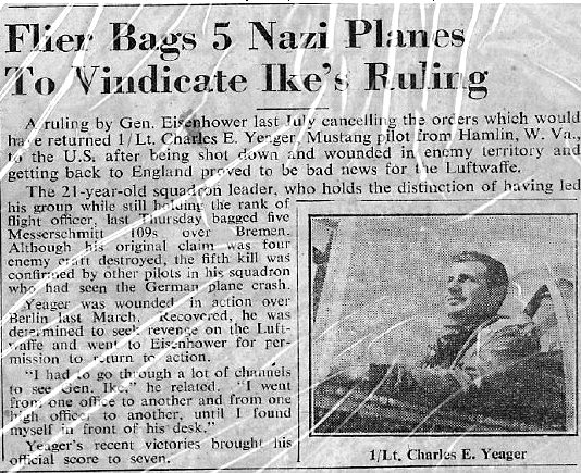 Flier Bags 5 Nazi planes to vindicate Ike's ruling