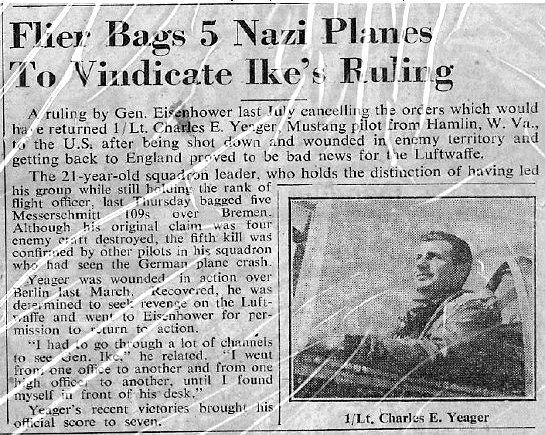 Flier Bags 5 Nazi planes to vindicate Ike's ruling